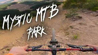 Riding insane downhill trails at Mystic MTB park