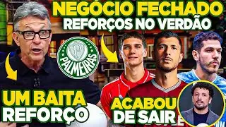 ANTIS em CHOQUE 😱 DOIS REFORÇOS FECHADOS no PALMEIRAS! ACABOU de ACONTECER! 