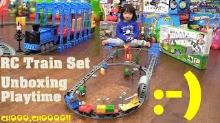Kid's Toy Trains: Imaginarium Express RC Train Yard Set Unboxing and Playtime. Awesome Toy!