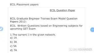 ECIL PREVIOUS YEARS TECHNICAL QUESTIONS