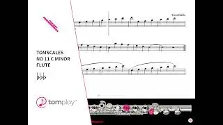 C Minor Flute Scale (Sheet Music and Backing Track) 🎶