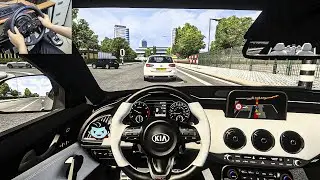 Kia Stinger - Euro Truck Simulator 2 | Steering Wheel Gameplay