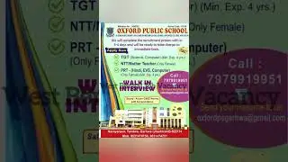 Oxford Public School Teachers Recruitment #shorts #jobs #shortsfeed