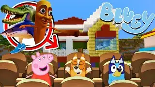 TRAVESURAS en el CINE viendo ITALIAN BRAINROT MEME | Las Aventuras de BLUEY en MINECRAFT!