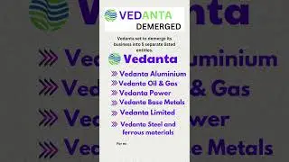 Vedanta's Strategic Move: Demerging into 5 Powerhouse Entities | Share Market Insight #vedanta