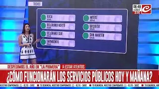 ¿Cómo funcionarían los servicios públicos este 31 de diciembre y 1 de enero?