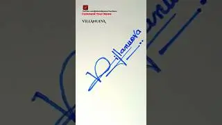 Давайте попробуем подпись вашего имени Вильянуэва #подпись #какподписать #шорты
