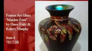 Fenton Art Glass Kelsey Murphy Dave Fetty Maidern Fern Vase 7817 3B