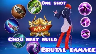 Brutally damaged builds 100%✅ chou best gameplay #mobilelegends 