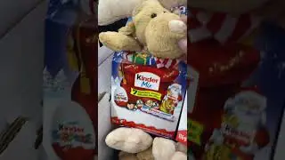 Kinder mix with stuffy Christmas edition #shorts #kinderjoy