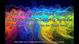 Optical gravitational waves as signals of Gravitationally-Decaying Particles