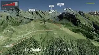 Le Ch&acirc;ble - Cabane Mont-Fort ∆ hiking trails ∆ 3d-trail.com/switzerland/