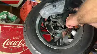 Honda helix removing front brake caliper on a 93