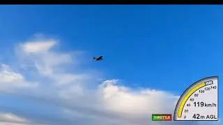Rafik RC Funfly (ASP 25 4cm) Speed Test (FrSky GPS)