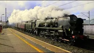 35018 British India Line 'BLASTS' through Penrith, 29th February 2020