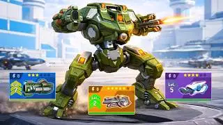 Paragon with Disc Launcher 8, Fragment Gun 8, Stasis Beam 8 - Mech Arena