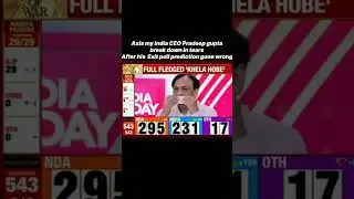 Axis My India head Pradeep Gupta Cries on live TV his poll prediction gone wrong #election2024 #bjp