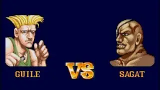 Street Fighter II SNES - Guile vs. Sagat - Hardest Setting