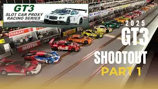 GT3 Slot Car Proxy Shootout Pt 1!  NSR,  Scaleauto, Racer Sideways,Slot.it,  201Slotcars,Black Arrow