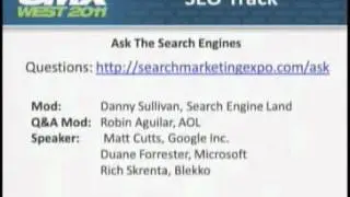 Frag die Suchmaschinen / Frag die Suchmaschinen (engl.) SEO SMX West 2011