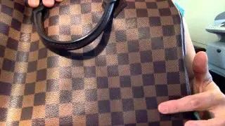 Проблемы и износ Louis Vuitton Speedy 30 Bandouliere Damier Ebene