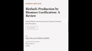 Biofuels Production by Biomass Gasification: A Review | RTCL.TV