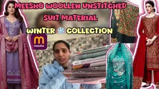 *MEESHO* woollen unstitched suit | unstitched dress material | #meesho #winterclothes #unstichedsuit