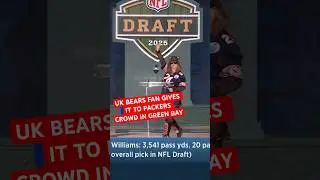 UK Chicago Bears Fan Winds Up Green Bay Crowd At NFL Draft 😂 #nfl #nflukire #shorts