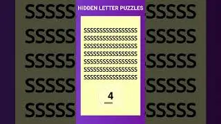 Hidden Letter Puzzles | Test Your Brain | Puzzles game | Eye testing game
