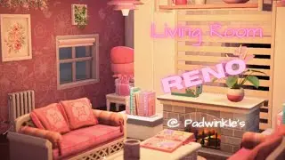 ACNH 🍃 Pink Living / Lounge Room Redesign 🎶✨Renovation at Padwinkle's Animal Crossing New Horizons