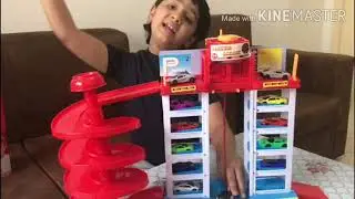 Multi level car parking toy cars / Learn colors with multi level automatic  car parking toy cars