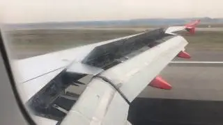Airbus A319 landing in Milan, Malpensa airport using flight spoilers (1080p)