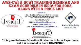 AWS-CWI & SCWI Training Seminar and Exam Schedule in India for 2023, along with a Price List