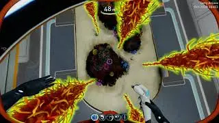 Subnautica: Below Zero - 36453 Stacked alien containments geometry in the large room.