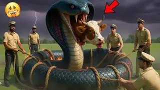 Giant Python Attacks Innocent Cow in Farmer&rsquo;s Field | Brave Rescue Caught on Camera 🐍🐄