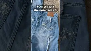 This jorts is art, from:ranyaowt.com #streetwear #wearablefashion #summerfit #denim #wearableart