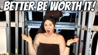 We put a SHOWER in our VAN! | Shower framing in camper van build