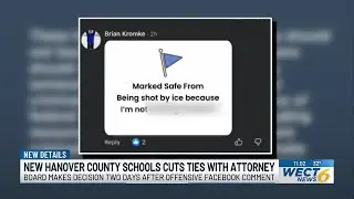 New Hanover Co. Board of Education cuts ties with attorney over offensive Facebook comment