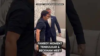 Watch As Football Royalty David Beckham Crosses Paths With Cricket Legend Sachin Tendulkar #viral