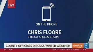 WATCH: Macon-Bibb County spokesperson speaks to 13WMAZ about snowfall in Central Georgia