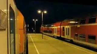 Germany: Leaving Simbach Inn station behind Austrian OBB Railways Class 2016 Hercules diesel