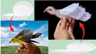 Easy paper bird craft/Diy moving paper bird/Flying paper bird tutorial/Amazing paper bird making#diy