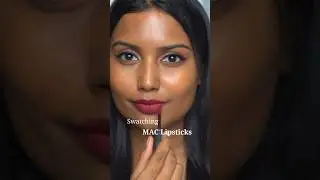 Mac lipstick swatches on Nc44.5