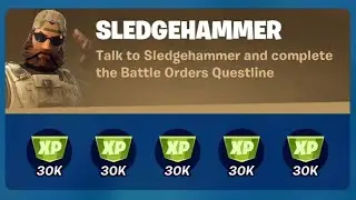 SLEDGEHAMMER Punchcard - The Battle Orders Questline - Stages 1 through 5 - Fortnite