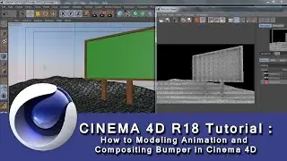 Cinema 4D R18 Tutorial | How to Modeling Animation and Compositing Bumper in Cinema 4D