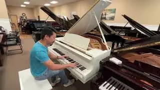 White Kawai Grand Piano gm12