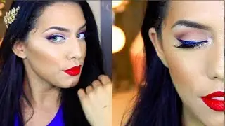 CLASSIC 4TH OF JULY MAKEUP TUTORIAL!
