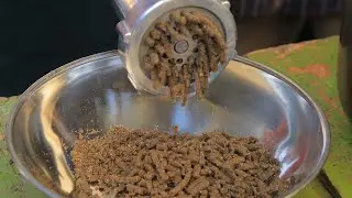 Best fish feed mixing and how to make pellets for fish #agriculture #fishing