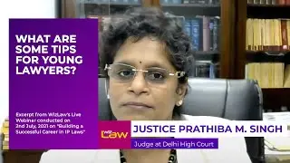 Justice Prathiba M. Singh talks on 'What are some tips for young lawyers&rsquo; in WizLaw's Webinar