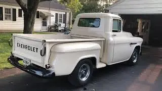 1955 Chevy truck with good sounding exhaust